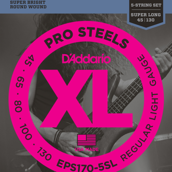 D'addario EPS 5-húros Pro Steels Basszusgitárhúr (36" Super Long Scale)