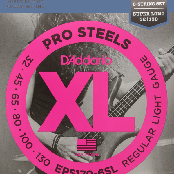D'addario EPS170-6SL  6-húros Pro Steels Basszusgitárhúr (36" Super Long Scale)