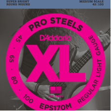 D'addario EPS 170M 4-húros Pro Steels Basszusgitárhúr (32" Medium Scale) D'addario EPS 170M 4-húros Pro Steels Basszusgitárhúr (32" Medium Scale)