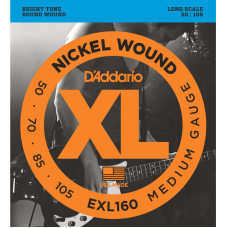 D'addario EXL 4-Húros XL Nikkel Basszusgitárhúr (34" Long Scale) D'addario EXL 4-Húros XL Nikkel Basszusgitárhúr (34" Long Scale)