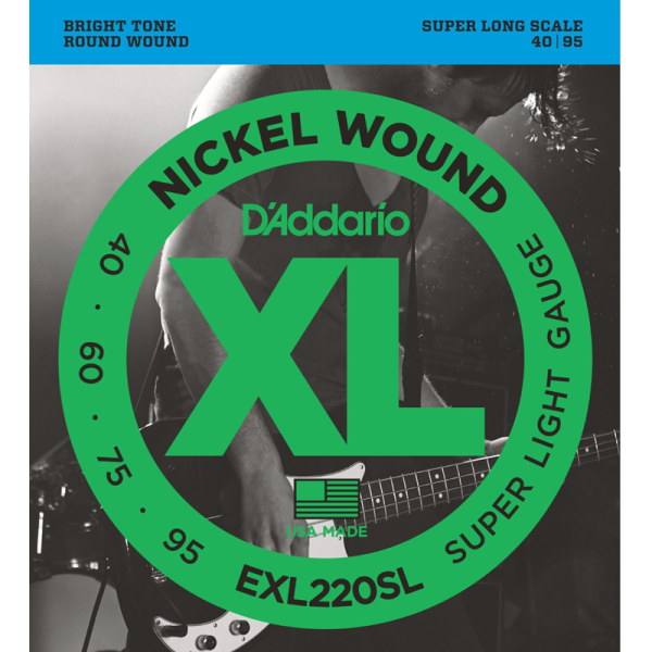 D'addario EXL 4-Húros XL Nikkel Basszusgitárhúr (36" Super Long Scale)