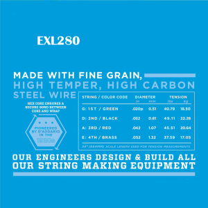 D'addario EXL 4-húros XL Nikkel Piccolo Basszusgitárhúr
