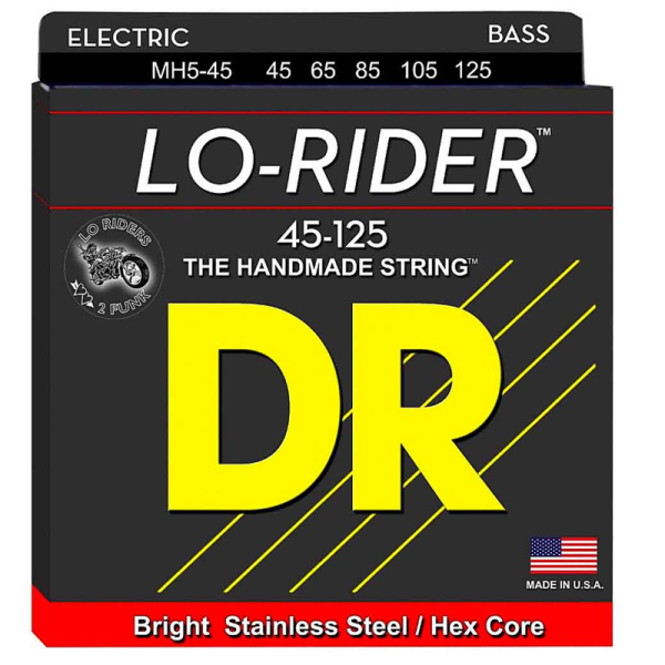 DR Strings Lo-Rider 5-húros Basszusgitárhúr