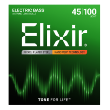 Elixir 4-húros Nikkel Basszusgitárhúr 45-100 (Nanoweb bevonat)