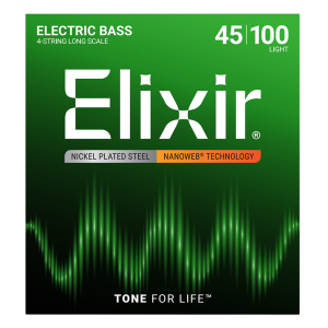 Elixir 4-húros Nikkel Basszusgitárhúr 45-100 (Nanoweb bevonat)