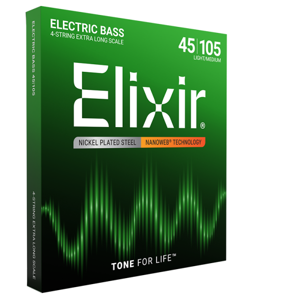 Elixir 4-húros Nikkel Basszusgitárhúr 45-105 (Nanoweb bevonat, Extra Long Scale) Elixir 4-húros Nikkel Basszusgitárhúr 45-105 (Nanoweb bevonat, Extra Long Scale)