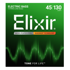 Elixir 5-húros Nikkel Basszusgitárhúr 45-130 (Nanoweb bevonat)