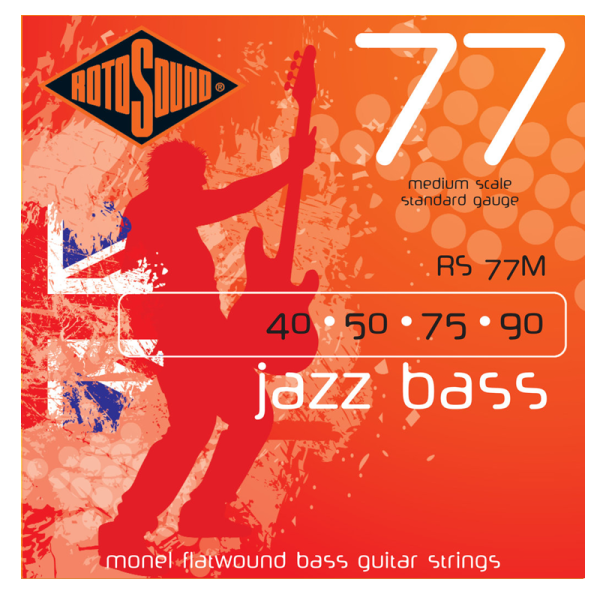Rotosound RS77M Jazz Bass 4-húros Köszörült Basszusgitárhúr (Medium Scale)