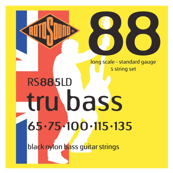 Rotosound RS885 Tru Bass 5-húros Black Nylon Basszusgitárhúr