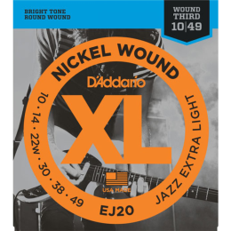 D'addario EJ XL Jazz Elektromos Gitárhúr (Tekercselt G húr)