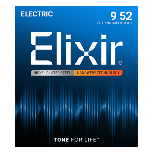 Elixir 7-húros Elektromos Gitárhúr 9-52 (Nanoweb bevonat)