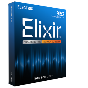 Elixir 7-húros Elektromos Gitárhúr 9-52 (Nanoweb bevonat)
