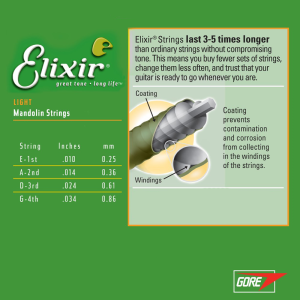 Elixir Mandolin Húrkészlet (Nanoweb bevonat)