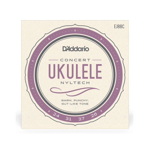 D'addario EJ88C Koncert Ukulelehúr D'addario EJ88C Koncert Ukulelehúr