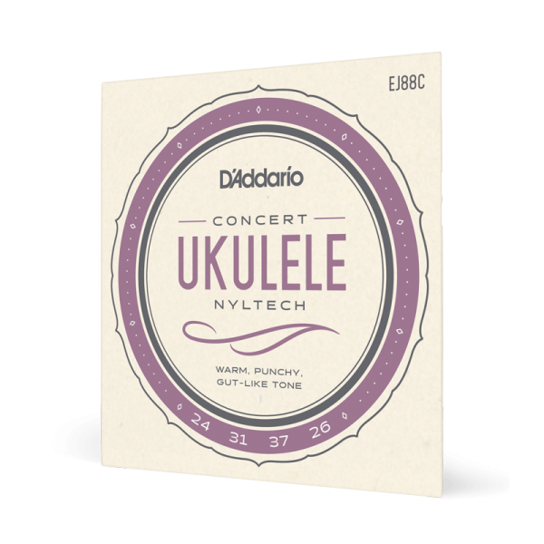 D'addario EJ88C Koncert Ukulelehúr D'addario EJ88C Koncert Ukulelehúr