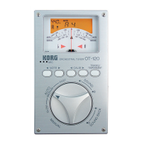 KORG OT120 Kromatikus Hangoló Analóg Mutatóval KORG OT120 Kromatikus Hangoló Analóg Mutatóval