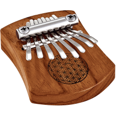 Meinl Sonic Energy Flower of Life KL802FOL Tömör Testű Mini Kalimba 8 - Hangos Élet Virága Vörös Zebrafa