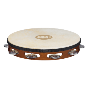 Meinl Percussion TAH1A Bőrös Fa Tambourine, Alumínium csörgők