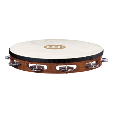 Meinl Percussion TAH1AB Bőrös Fa Tambourine, Acél csörgők