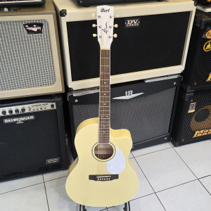 Cort JADE-Classic-PYOP akusztikus Lady-gitár elektronikával, puhatokkal, pasztell sárga