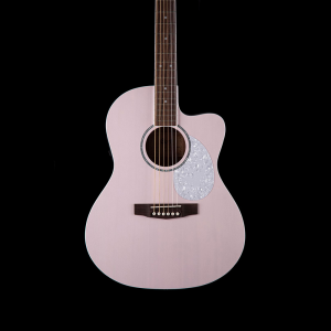 Cort JADE-Classic-PPOP akusztikus Lady-gitár elektronikával, puhatokkal, pasztell rózsaszín, tokkal