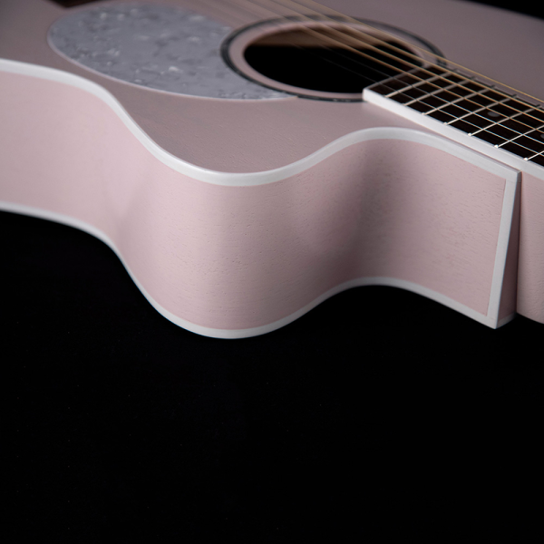 Cort JADE-Classic-PPOP akusztikus Lady-gitár elektronikával, puhatokkal, pasztell rózsaszín, tokkal
