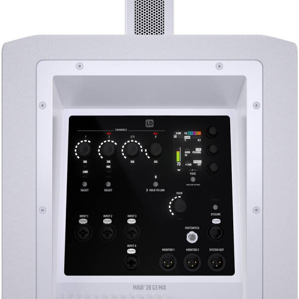 LD Systems MAUI 28 G3 MIX kompakt aktív PA rendszer digitális keverővel (Fehér) LD Systems MAUI 28 G3 MIX kompakt aktív PA rendszer digitális keverővel (Fehér)