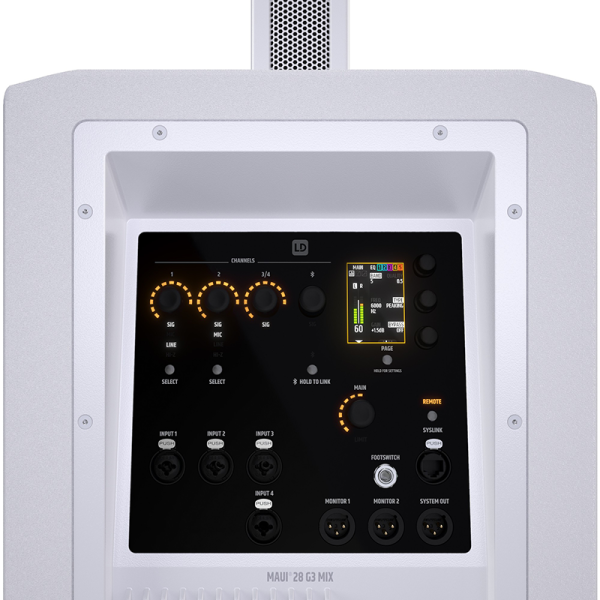 LD Systems MAUI 28 G3 MIX kompakt aktív PA rendszer digitális keverővel (Fehér) LD Systems MAUI 28 G3 MIX kompakt aktív PA rendszer digitális keverővel (Fehér)