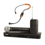 Shure BLX1288E /SM31 Kombó szett, 1db SM31FH fejmikrofon, 1db SM58 kéziadó