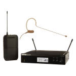 Shure BLX14RE /MX53 Rack-es Presenter szett, MX-153 fülmikrofon
