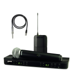 Shure BLX1288E /SM58 Kombó szett, 1db BLX1 zsebadó WA302 gitárkábellel, 1db SM58 kéziadó