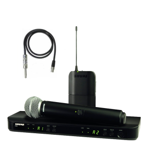 Shure BLX1288E /SM58 Kombó szett, 1db BLX1 zsebadó WA302 gitárkábellel, 1db SM58 kéziadó Shure BLX1288E /SM58 Kombó szett, 1db BLX1 zsebadó WA302 gitárkábellel, 1db SM58 kéziadó