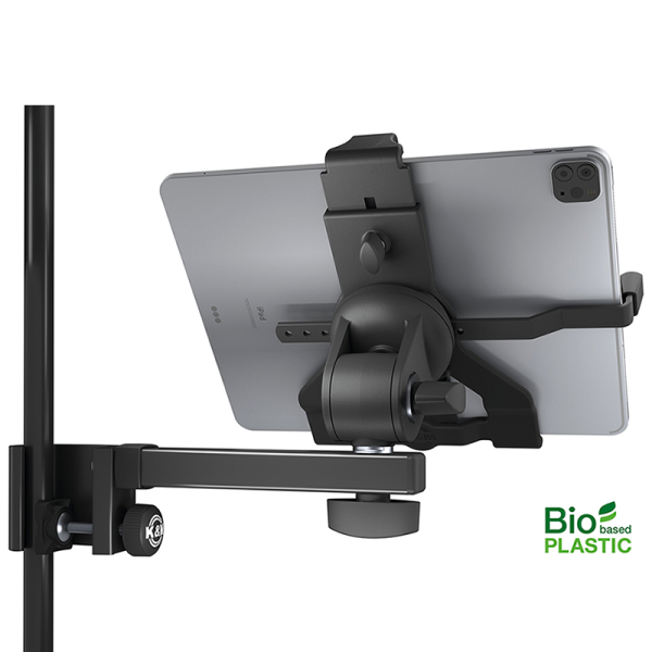 König & Meyer KM1974300055 univerzális tablet PC tartó "Biobased" Mikrofon állvány oszlopára rögzíthető, bio-alapú műanyagból