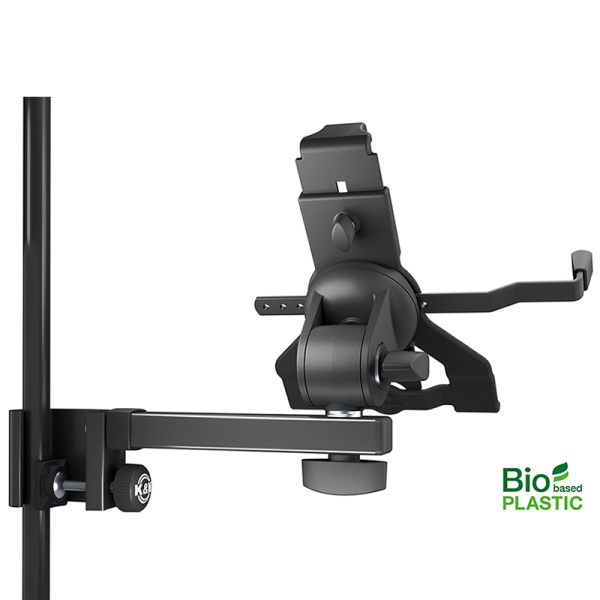 König & Meyer KM1974300055 univerzális tablet PC tartó "Biobased" Mikrofon állvány oszlopára rögzíthető, bio-alapú műanyagból