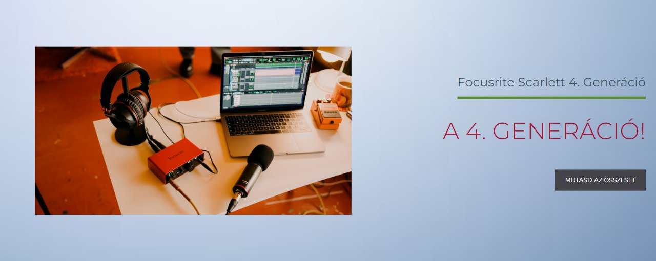 Focusrite Scarlett 4. generáció hangkártyák